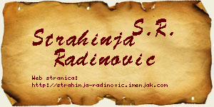 Strahinja Radinović vizit kartica